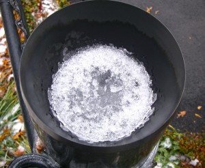 ice in rain collector